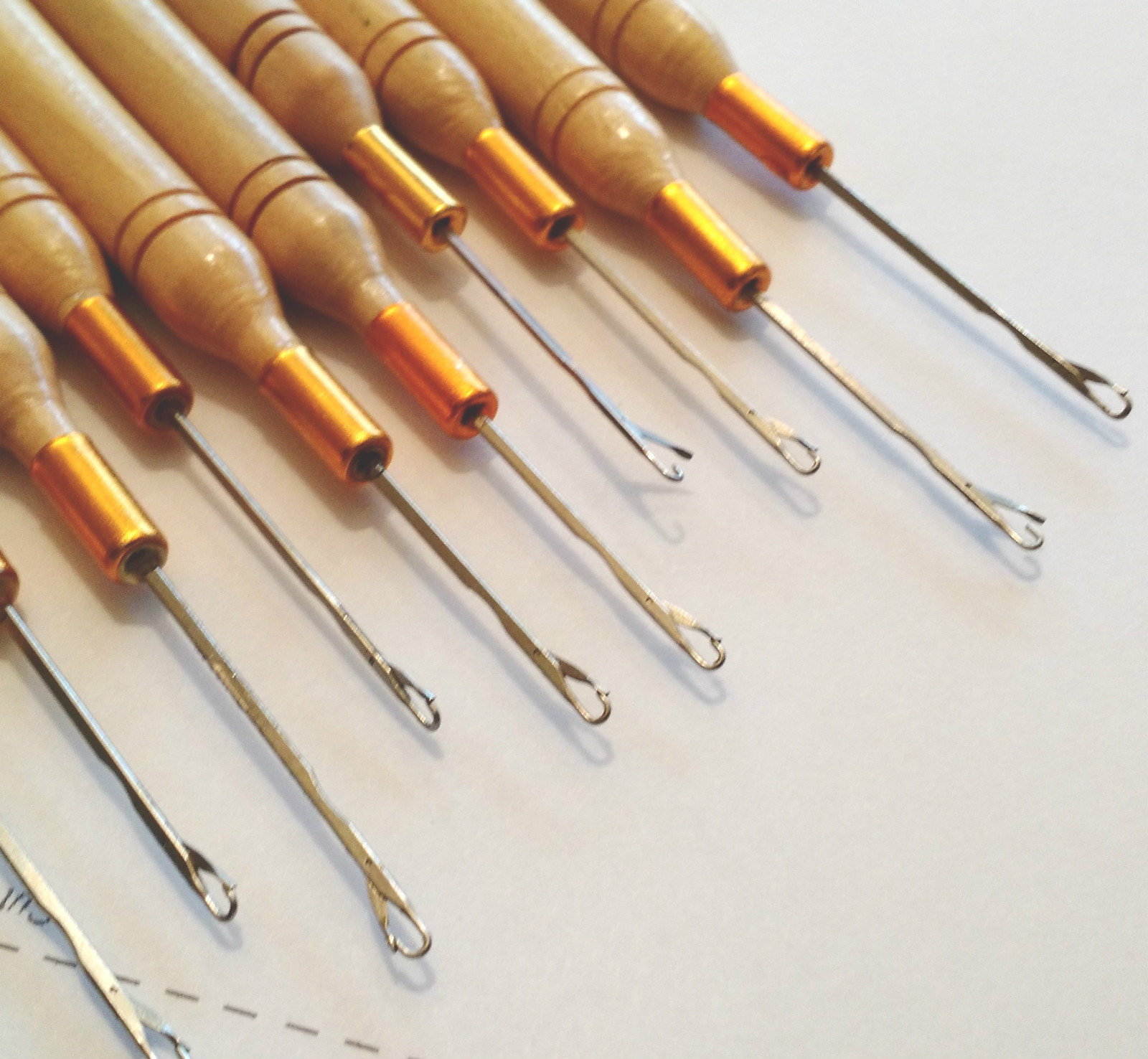 6/10pcs Micro Ring Beads HAIR Extension TOOL KIT Latch Hook Needle/Loop Threader