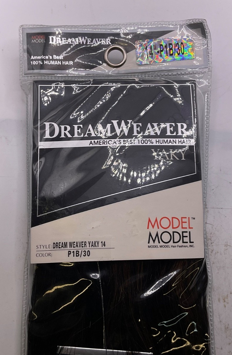 Model Model DreamWeaver 100% Human Hair Yaky 14″ Color: P1B/30