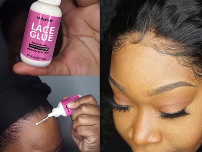 Extreme Hold Lace Glue for Wigs, Waterproof, Invisible Bonding, .285 Ounce