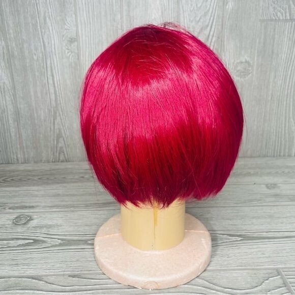 Short red asymmetrical wig hair accessory Halloween Lolita cosplay wig