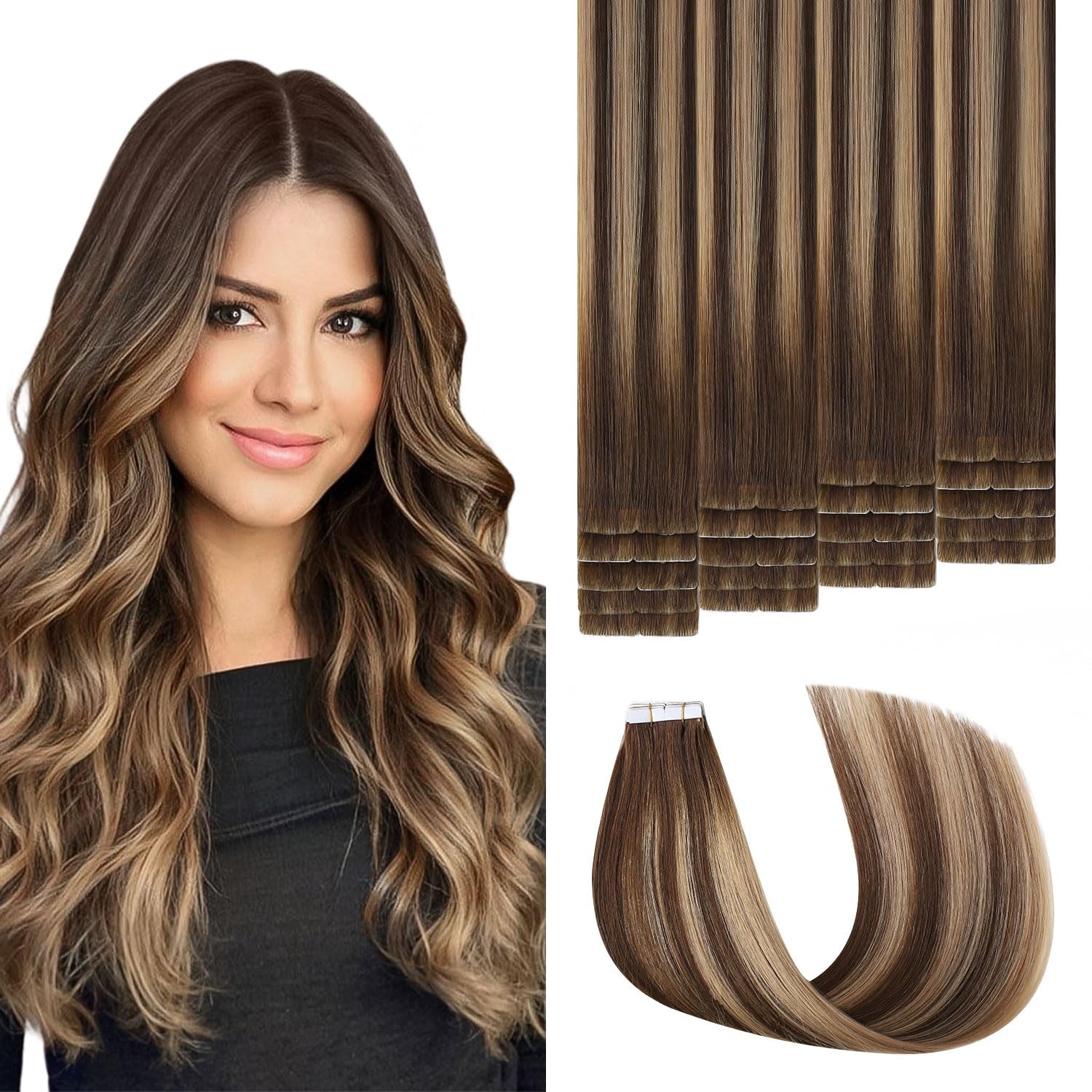 Sweetmet 3Rd-Generation Pro3.0 Invisible Tape In Hair Extensions Human Hair