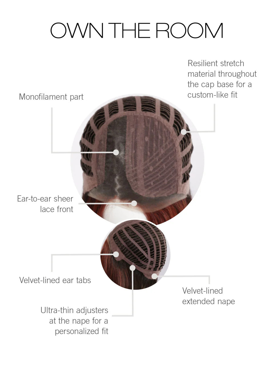 Own The Room | Gabor Wigs | Heat Friendly Lace Front Monopart | U Choose Color