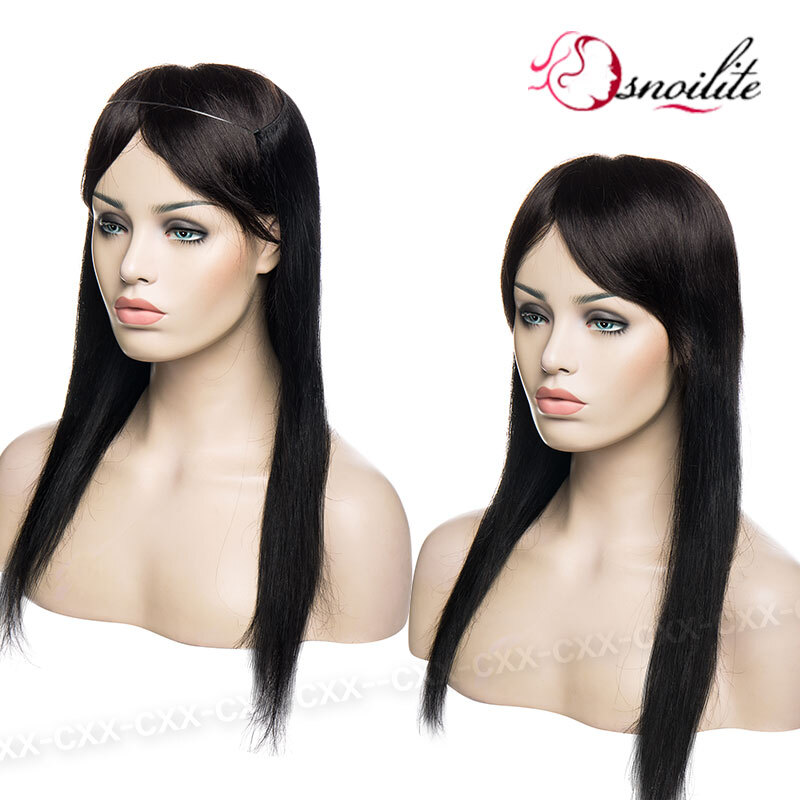Wire Hair Extensions Real Remy Human Hair Hidden One Piece Headband Weft NO-CLIP