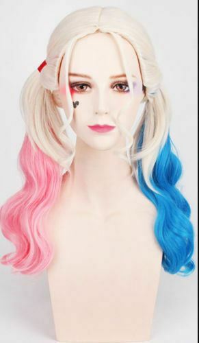 Halloween Lolita Full Curly Wig Pigtails Wavy Hair Cosplay Costume Party