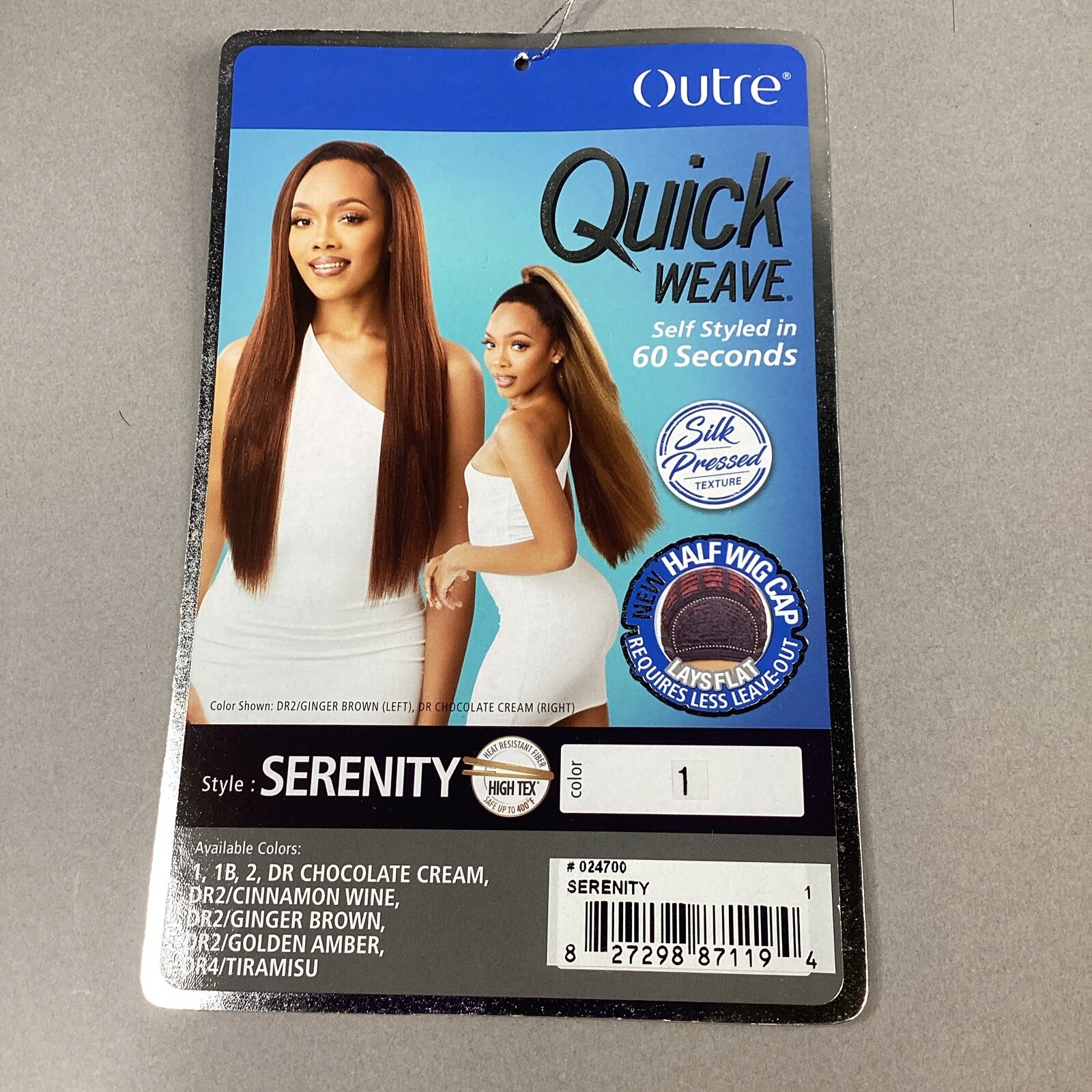 Serenity Long Straight #1 Jet Black Synthetic Quick Weave Wig