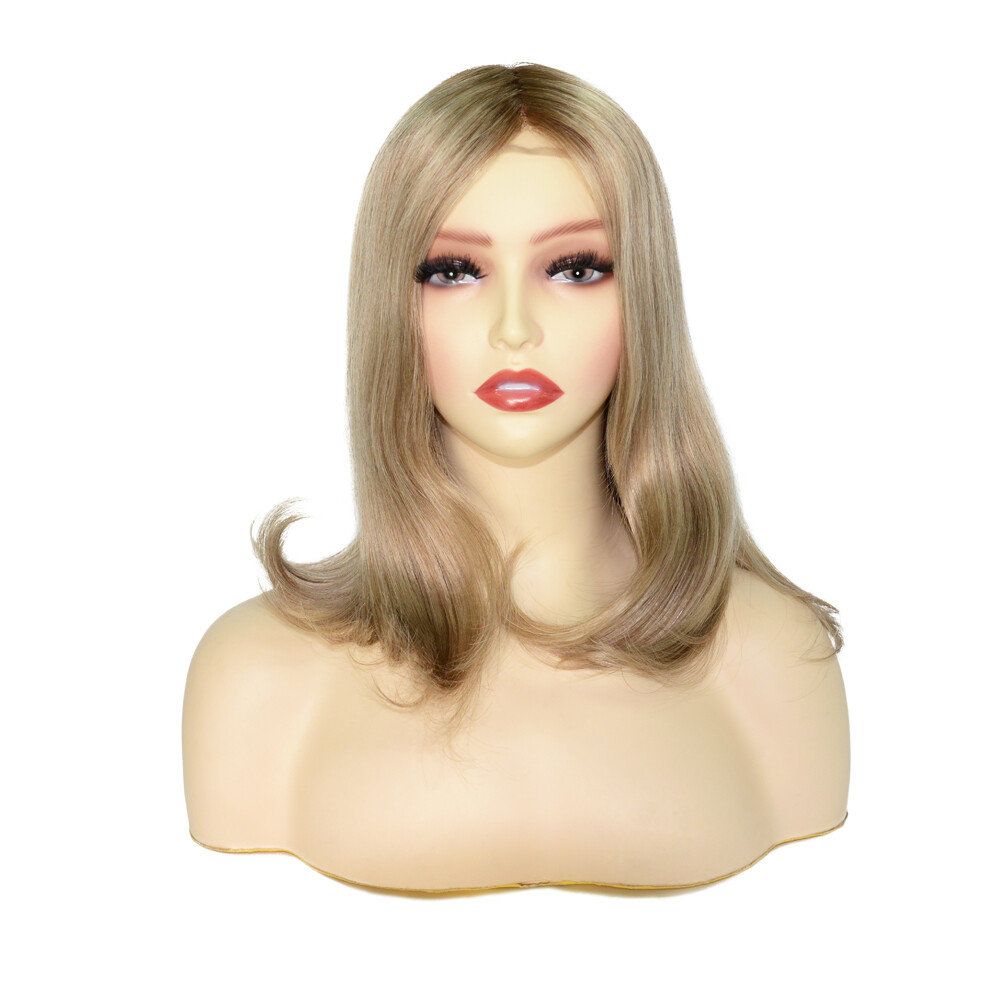 Women Wigs European Cuticle Remy Human Hair lace Front Medium Size 14.5” MT11
