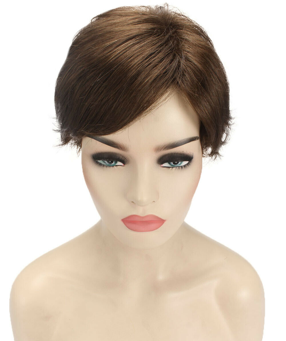 Dorothy – Straight Kanekalon Synthetic Fiber Full Wig, 2-4.5 in, Medium Brown