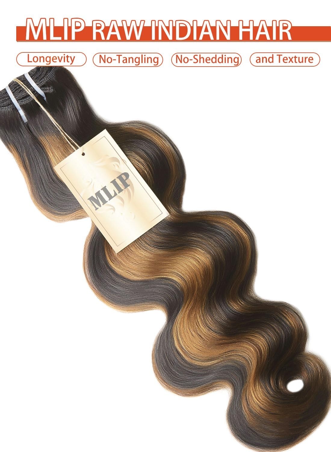 22 Inch Body Wave Human Hair Bundle, 100% Raw Indian, Silky Soft, No Shedding, 1