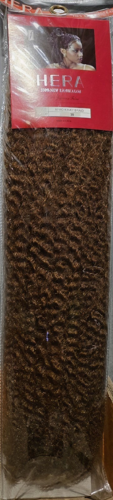 HERA Afro Kinky Braid Hair Extension – 100% Kanekalon Fiber – Multi-Colors…