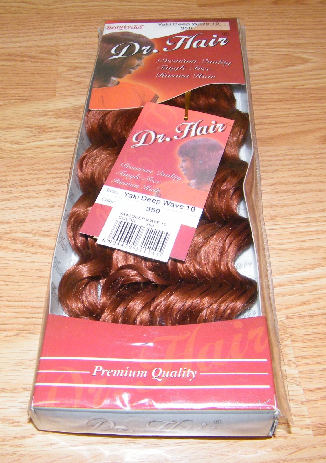 Dr. Hair – Yaki Deep Wave 10 (350) Copper Red Sew-in Weft Human Hair Extension