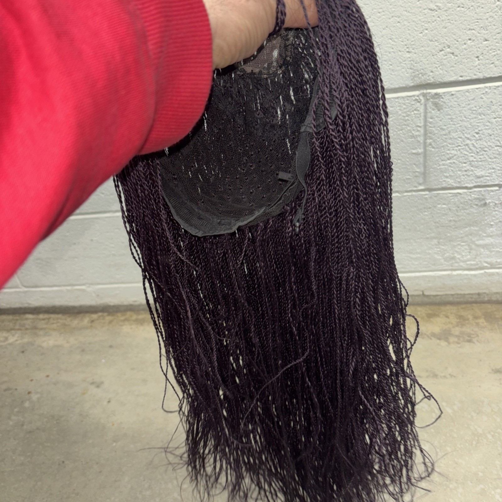Knotless Purple Braided Wig Black Women Braided Wig Ready To Ship