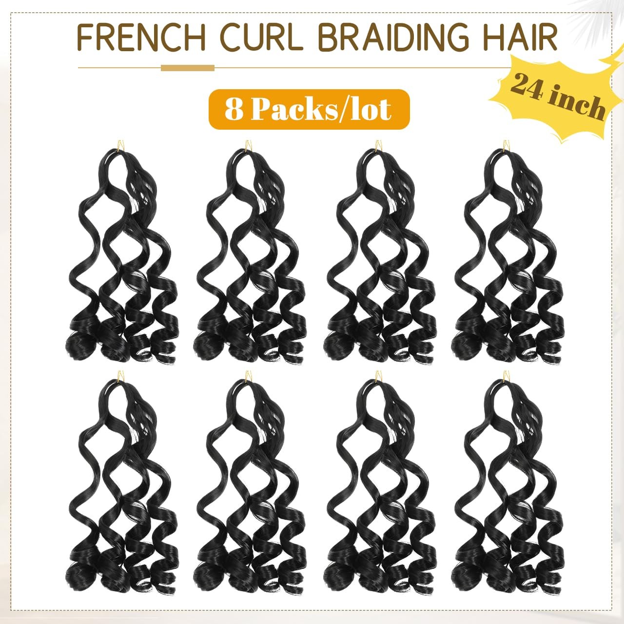 French Curl Braiding Hair Pre Stretched Bouncy Braiding Hair Curly Extension …