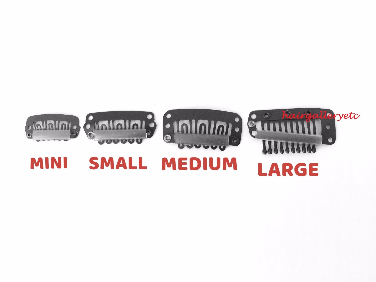 QUALITY MINI HAIR EXTENSION CLIPS SNAP WIG CLIPS FOR TOUPEES HAIR PIECES 24 mm