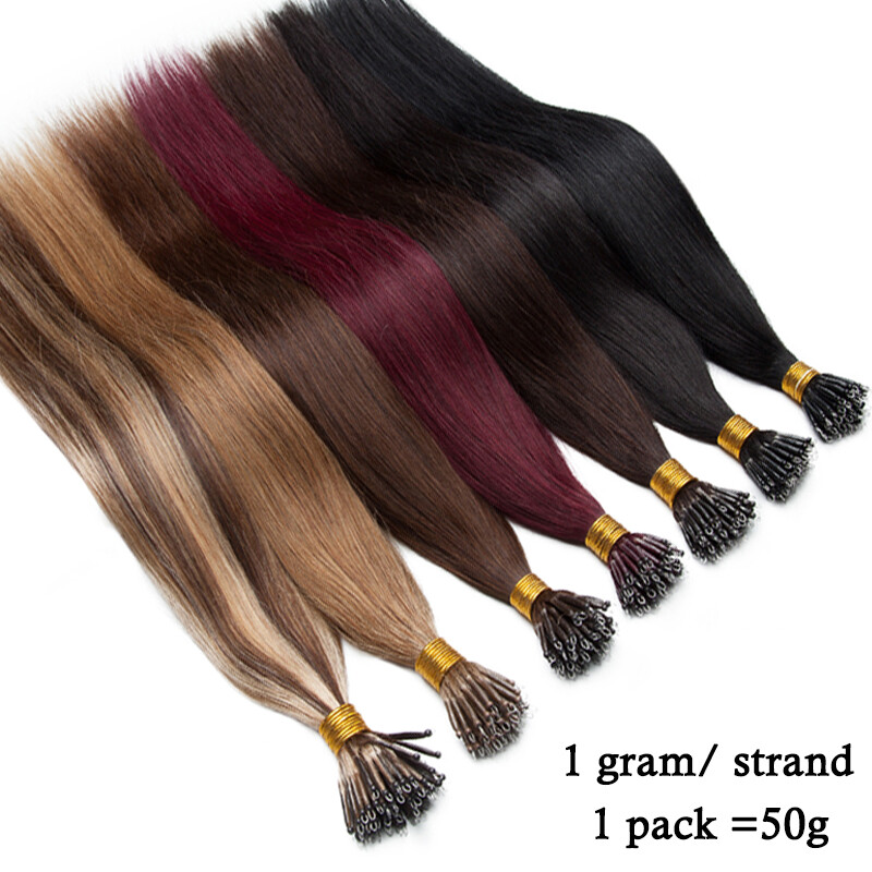 Real Thick Nano Ring 100% Real Remy Human Hair Extensions Micro Loop Beads Ombre