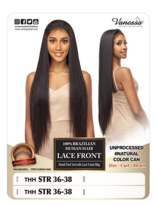 Vanessa 100% Brazilian Human Hair Swissilk Lace Front Wig – THH STR 36-38