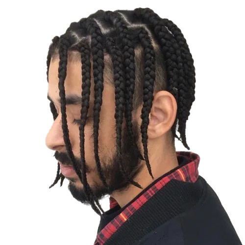 Virgin Human Hairpiece 8×10 Braids Lace Full Lace Toupee for Black Men