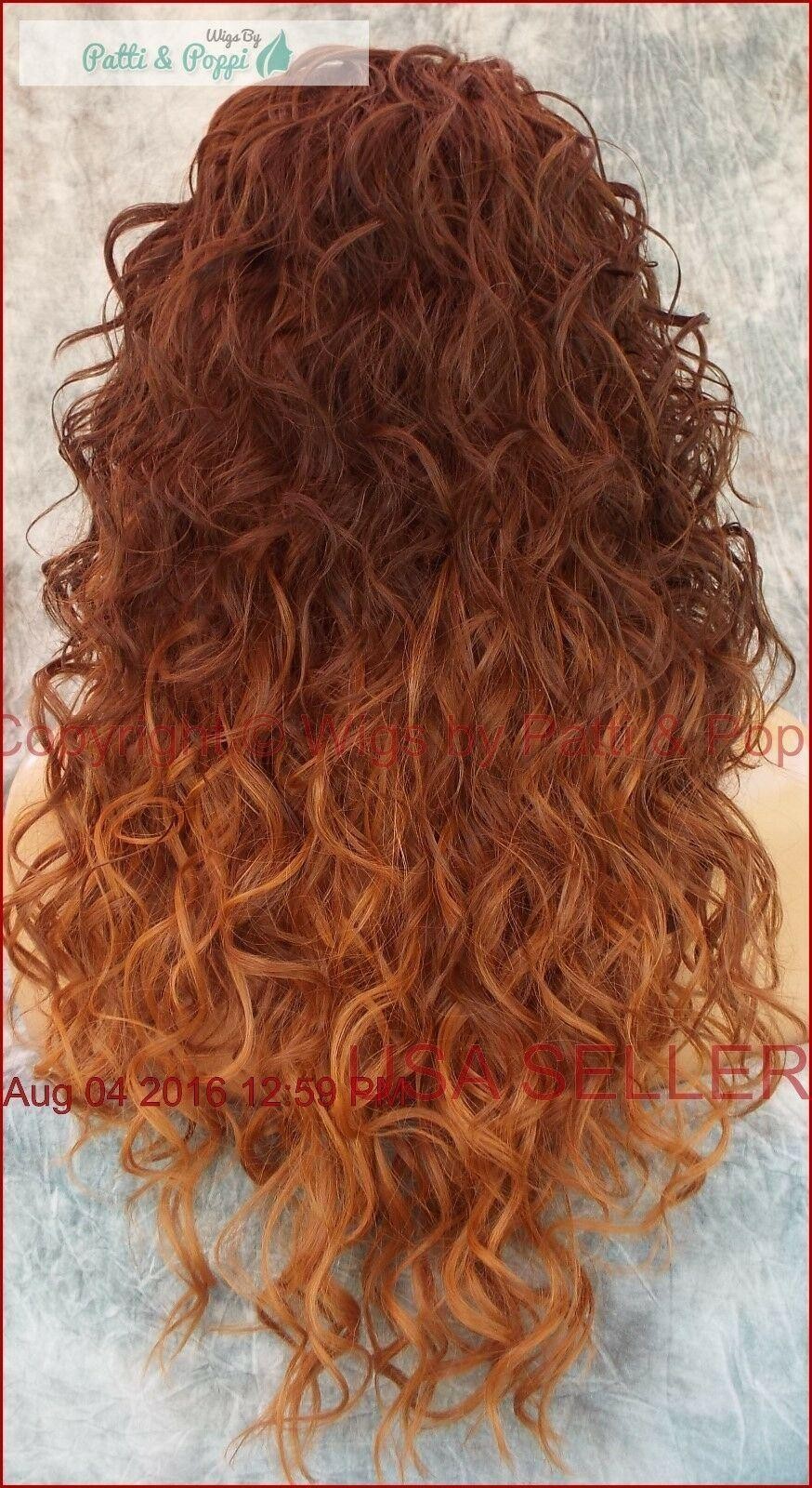 SWISS LACE FRONT LACE PART LONG CURLY HEAT FRIENDLY WIG CLR OM6.27.30 SEXY 1046