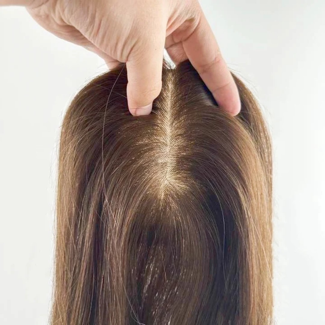 High Quality European Human Hair Topper – Silk Base – Remy Hair – Natural…