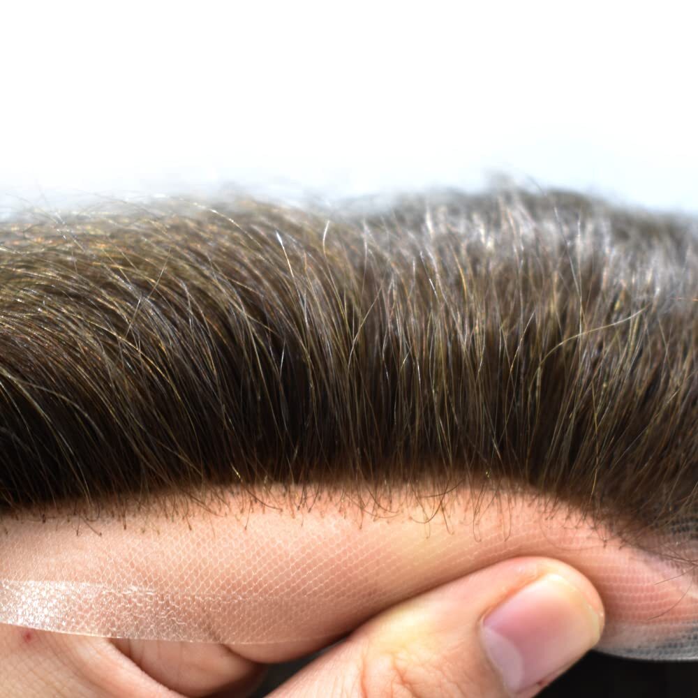 Hair Replacement System For ManSwiss Lace hairpiece Men Toupee Full French Lace