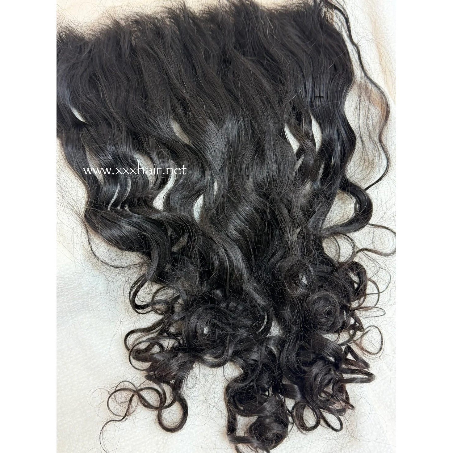 20″ Raw Indian Curly 13*4 Transparent Lace Frontal