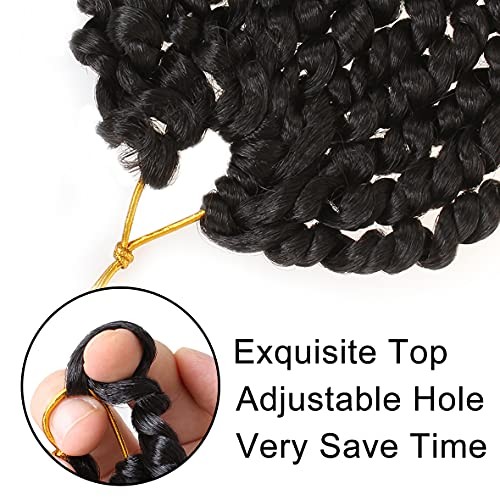 8 Packs 10 Inch Passion Twist Hair for Women Natural 10 Inch (Pack of 8) #1B