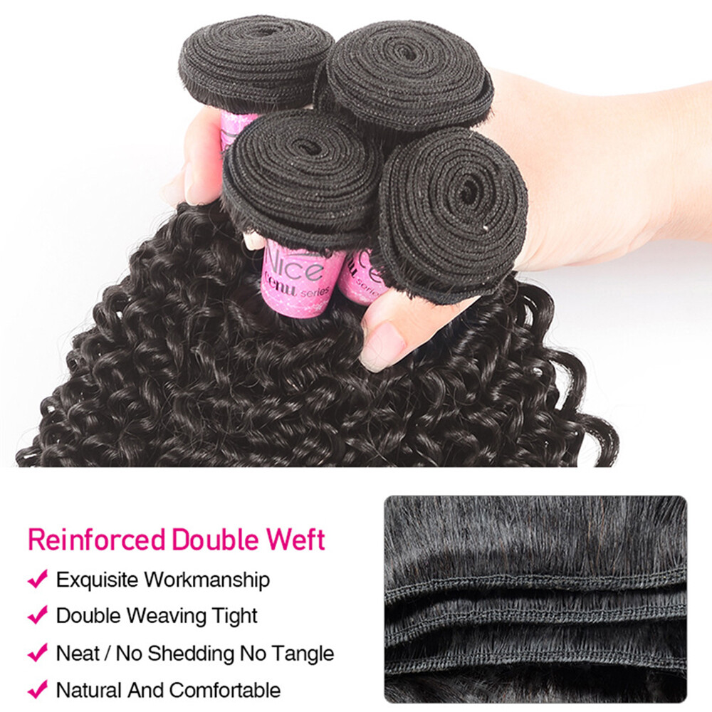 UNice Hair Cambodian Curly Virgin Hair Weaves 1/3 Bundles Human Hair Extensions