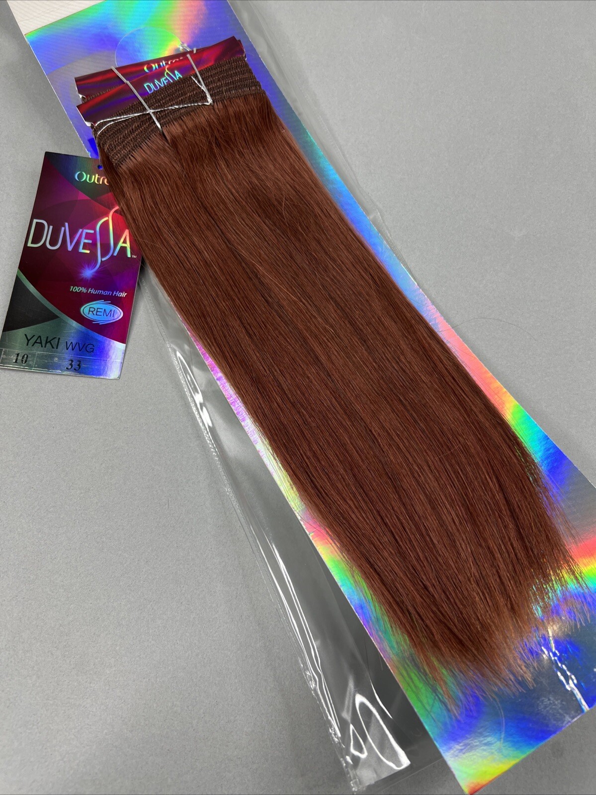 10” Yaki Straight #33 Auburn Duvessa Remi 100% Human Hair Track Extensions