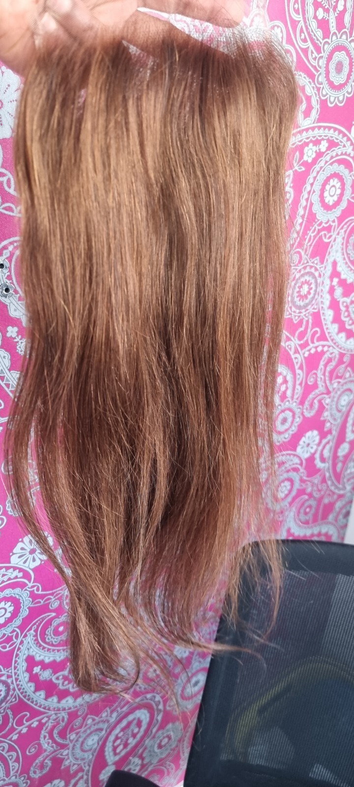 12A BRAZILIAN 18INCHES 7X7 CHESTNUT BROWN 6# WIDIEST LACE CLOSURE STRAIGHT 90g