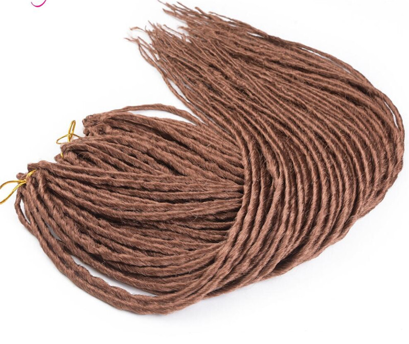 20″ Soft Thin Dreadlocks Crochet Braids Twist Faux Locs Crochet Hair Extensions