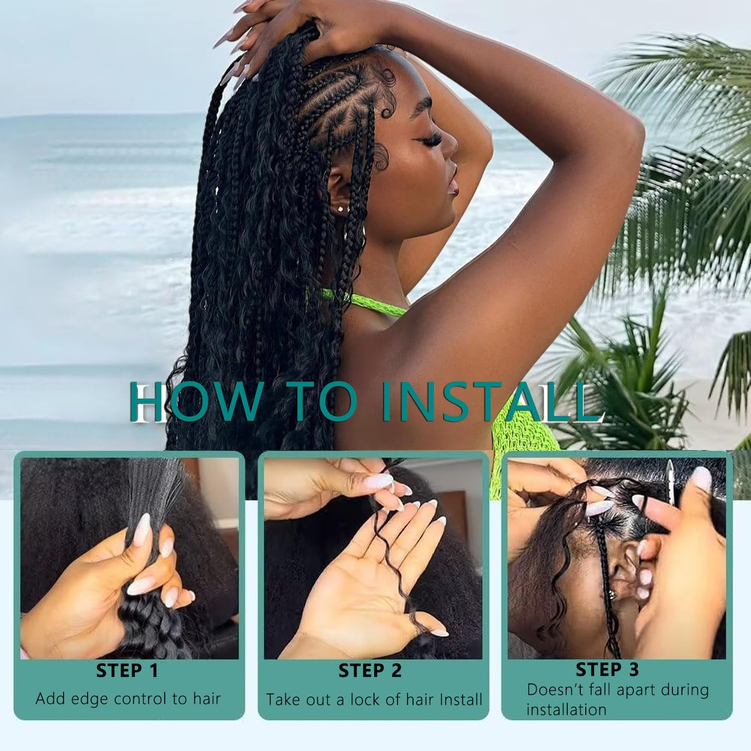 Human Braiding Hair for Boho Braids 110G 20 Inch Deep Water Wave Bulk Human Hair