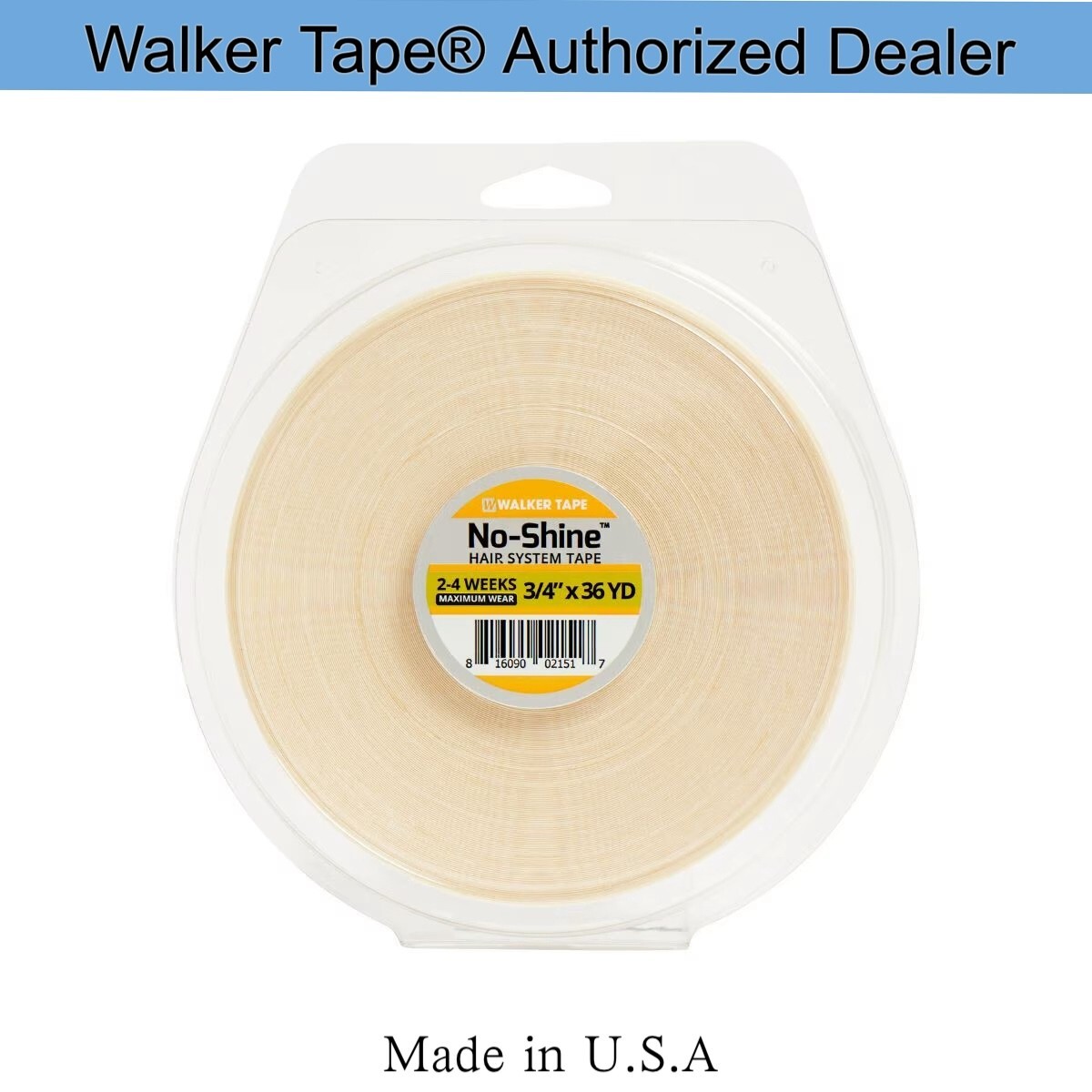 Walker| 3/4″x36yards No Shine Roll Support Tape, Hairpiece Wig Toupee Tape
