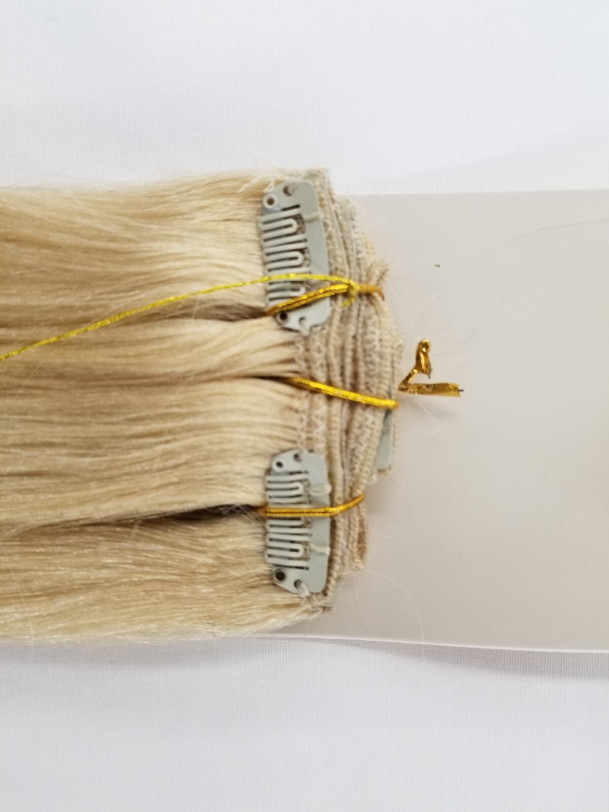 Black Diamond 7 Piece Clip In Weave 100% Remi Human Hair Extension 613-Blonde