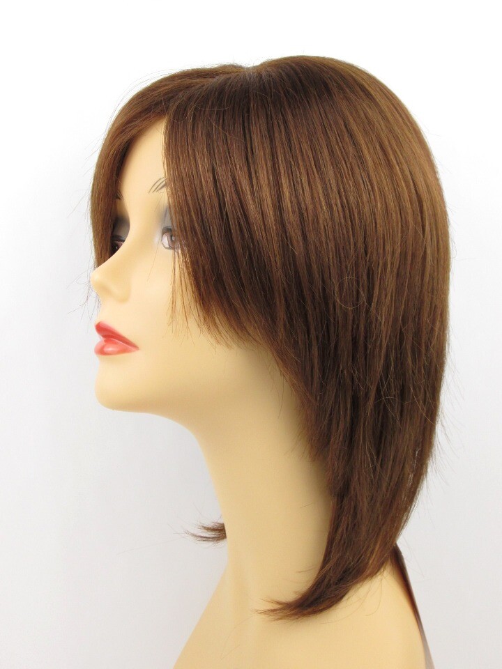 SHORT MID-LENGTH STRAIGHT HAIR FACE-FRAMING LAYERED SHAG BOB WOMENS WIG ELLEN