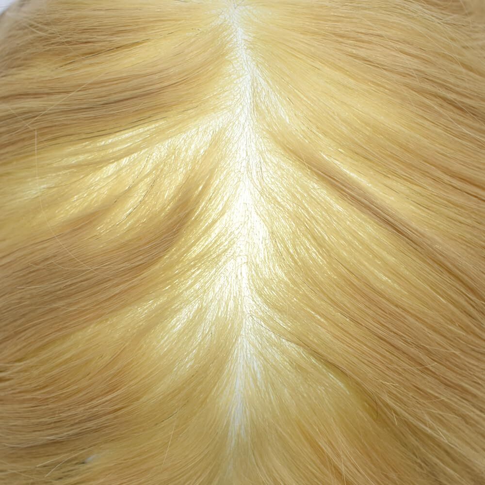 0.03mm Super Thin Skin V-loopMens Toupee Hair Replacement Hairpieces PU System