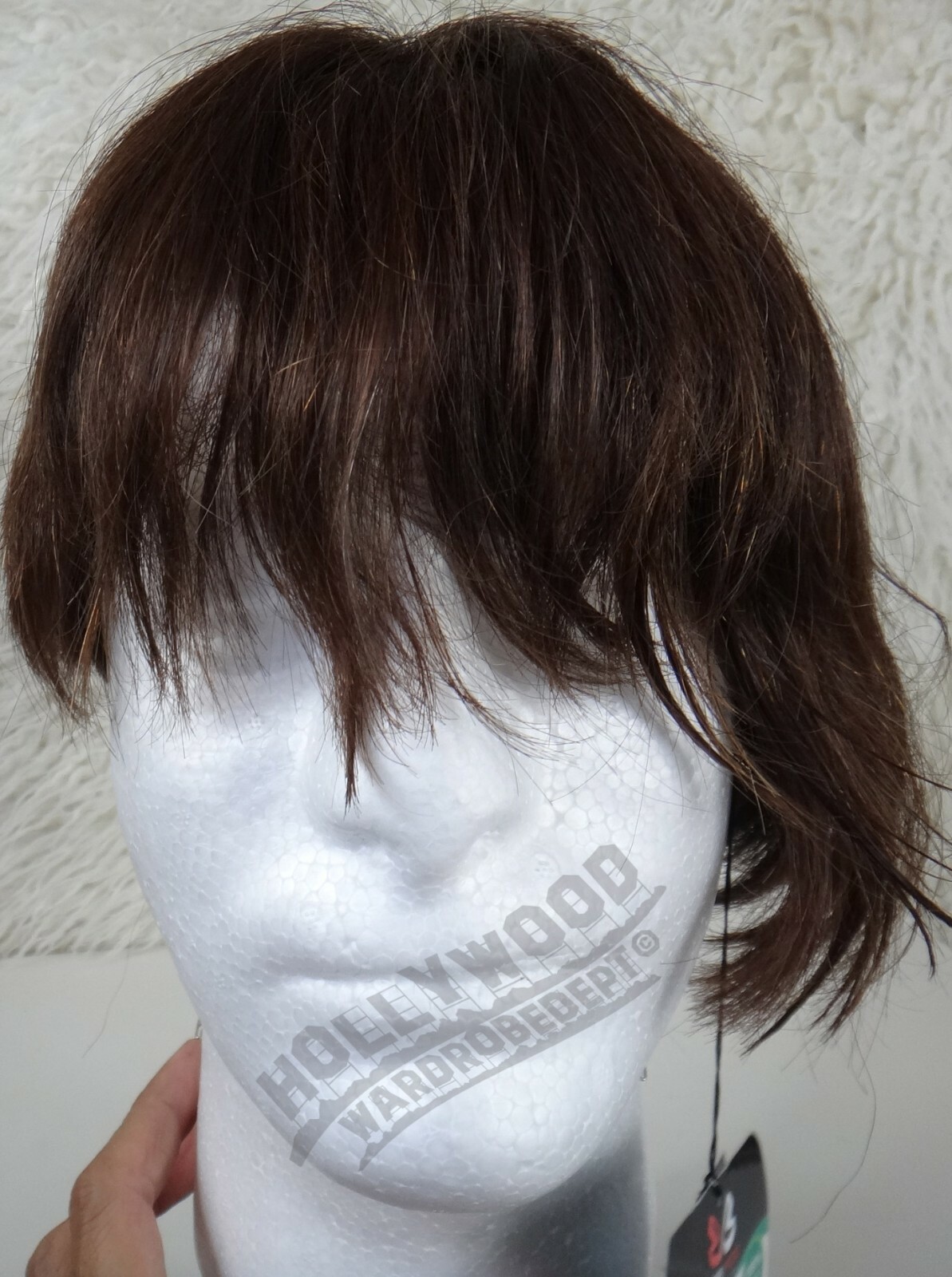 100% HUMAN Hair full wig Asymmetrical short karen bob dark brown Bobbi Boss new