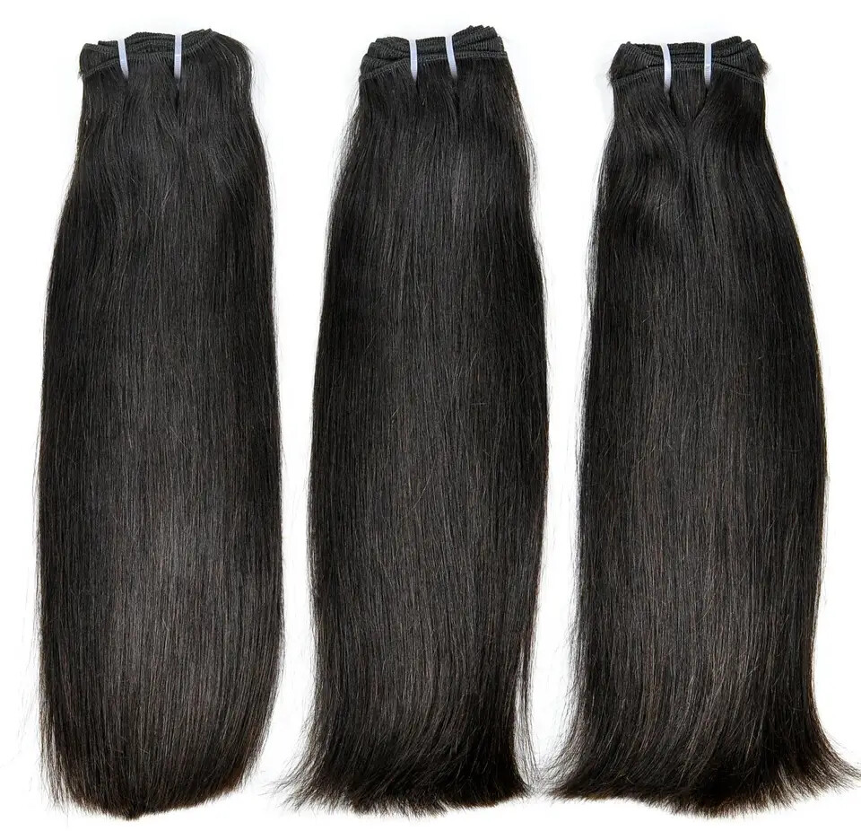 Raw hair double Draw Straight full end Unprocessed 100 Human Hair natural black
