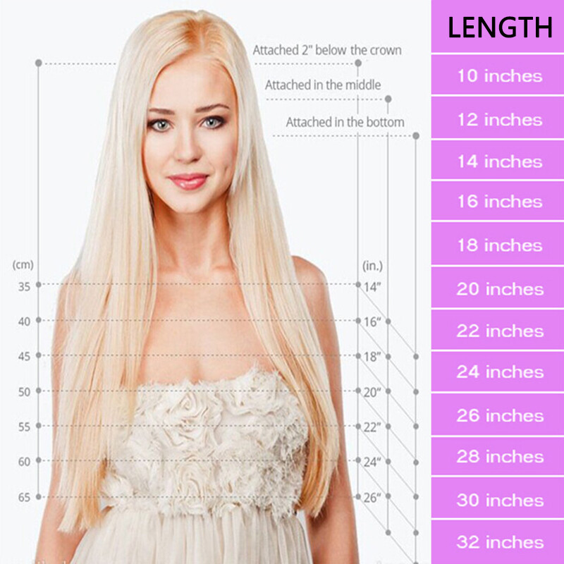US Thick Full Head Hair Extensions Invisible Hidden Headband Hair Peice