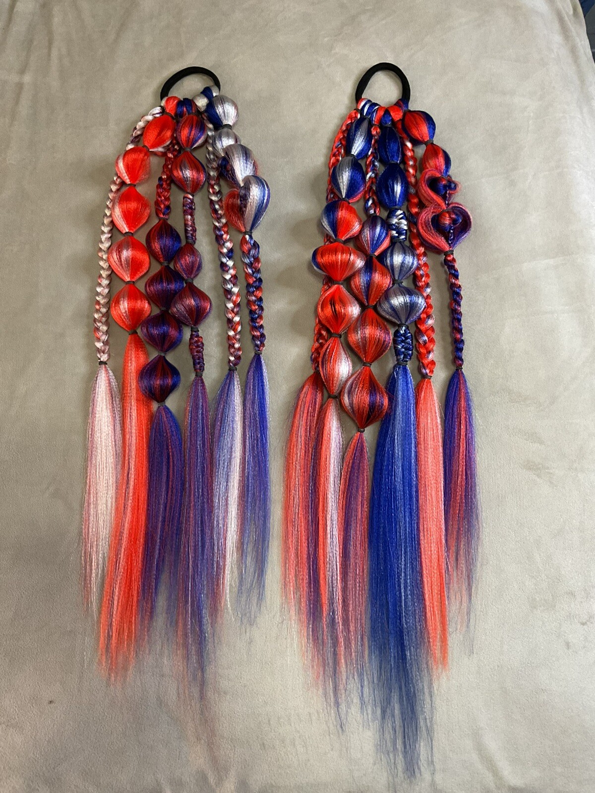 Reusable Softball Braid Ponytail, Braided Ponytail, Rave Hair, Festival Braids