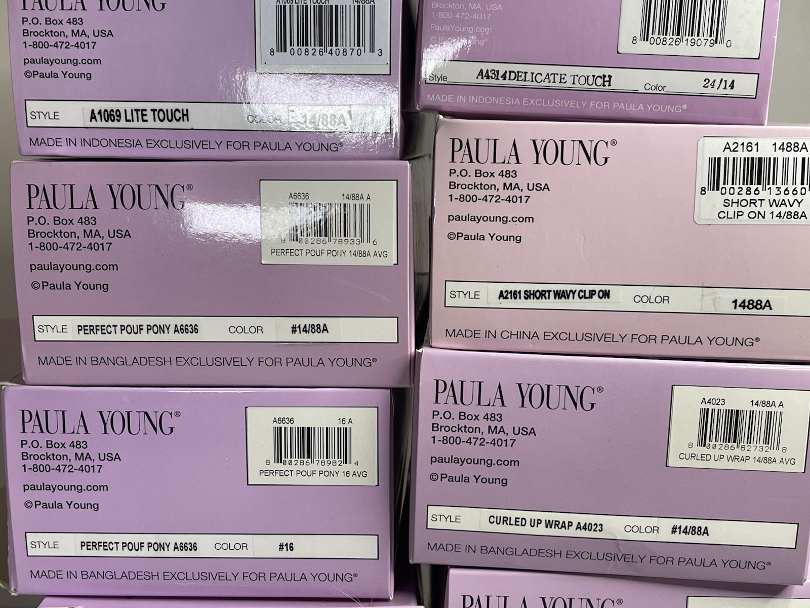 The “PAULA YOUNG” Beautiful Hair Wig Toppers LOT OF 10 Multiple Colors & Styles!