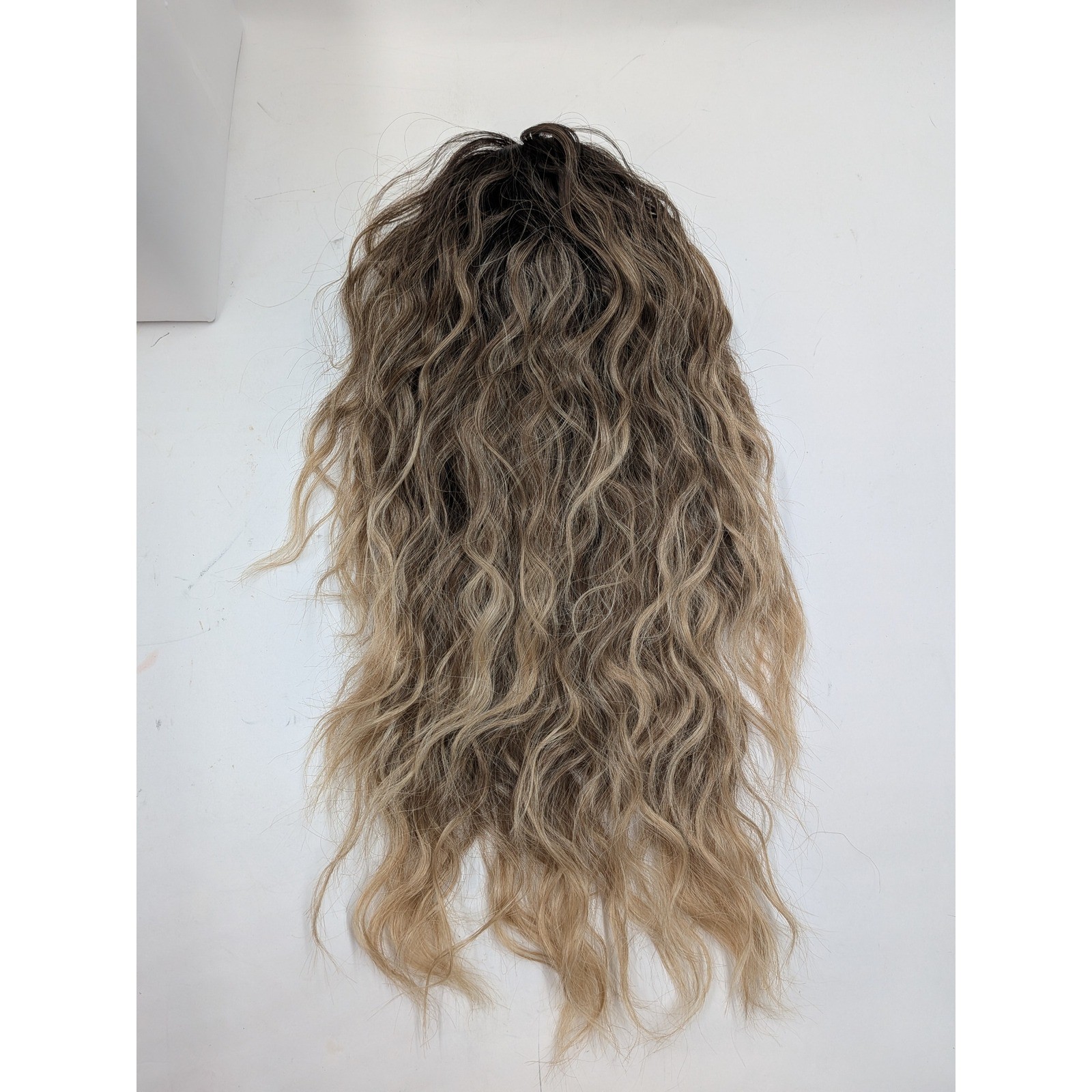 Wavy Ombre Brown Blonde Claw Clip Hair Extension Ponytail with Accessories