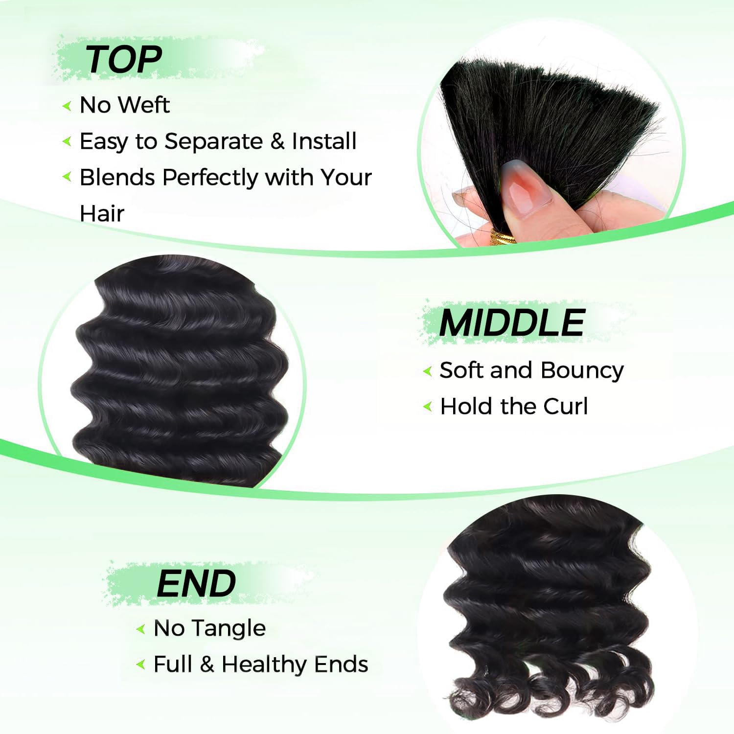 Human Braiding Hair for Boho Braids Human Hair Braid Hair 2 Bundles/Pack 100G 18