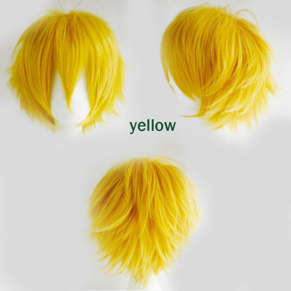 Multi Color Short Straight Hair Wig Anime Party Cosplay Full Hot sell Wigs Orang