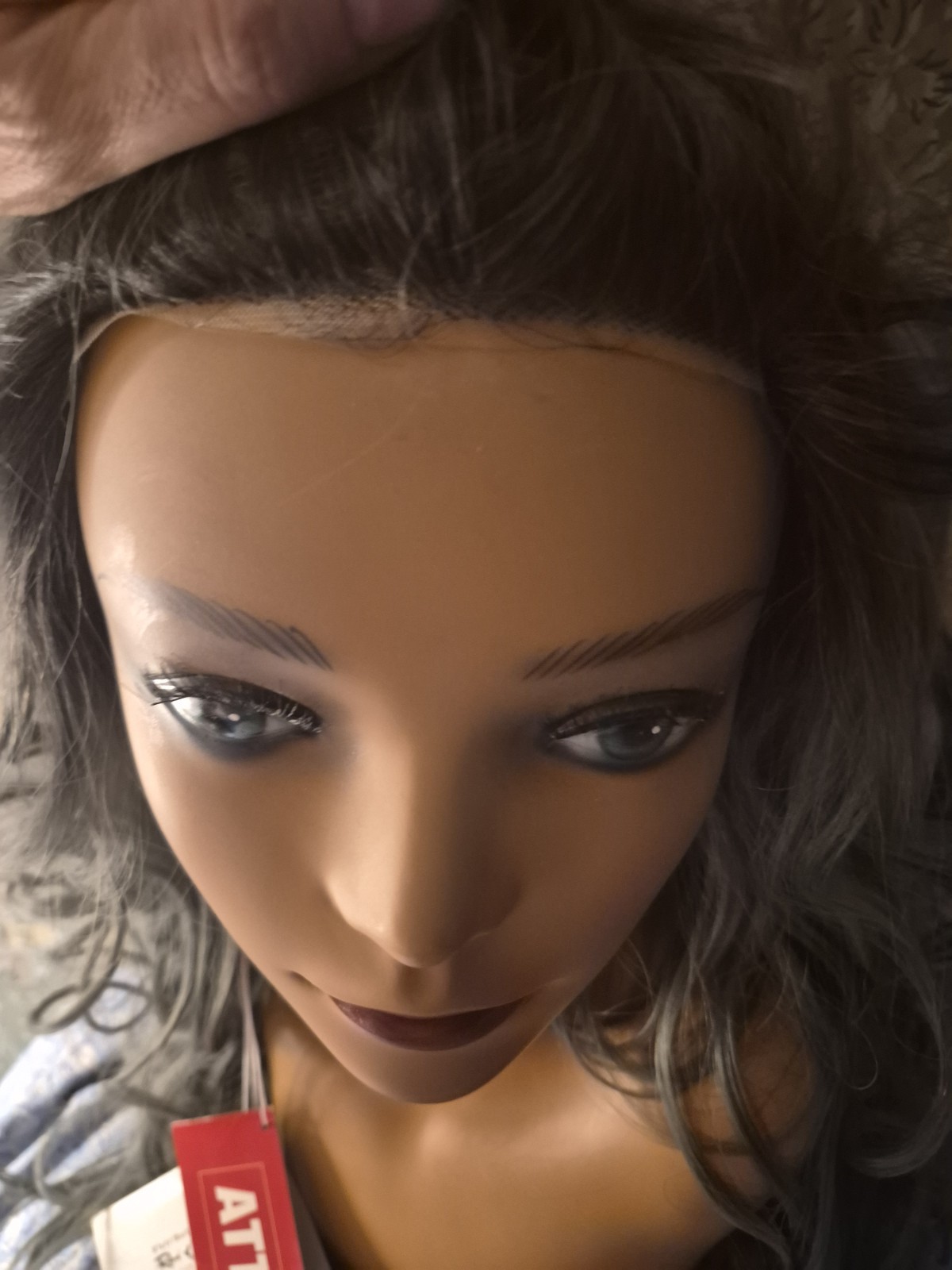 Rene of Paris Long Wavy Synthetic Gray Wig Smoky Forest Classic Cap Mono-Part