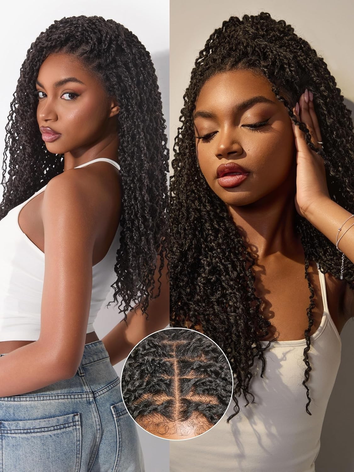 Boho Twist Curly Wig 4C Edges 13X6 HD Lace Frontal 180% Density 24in Glueless