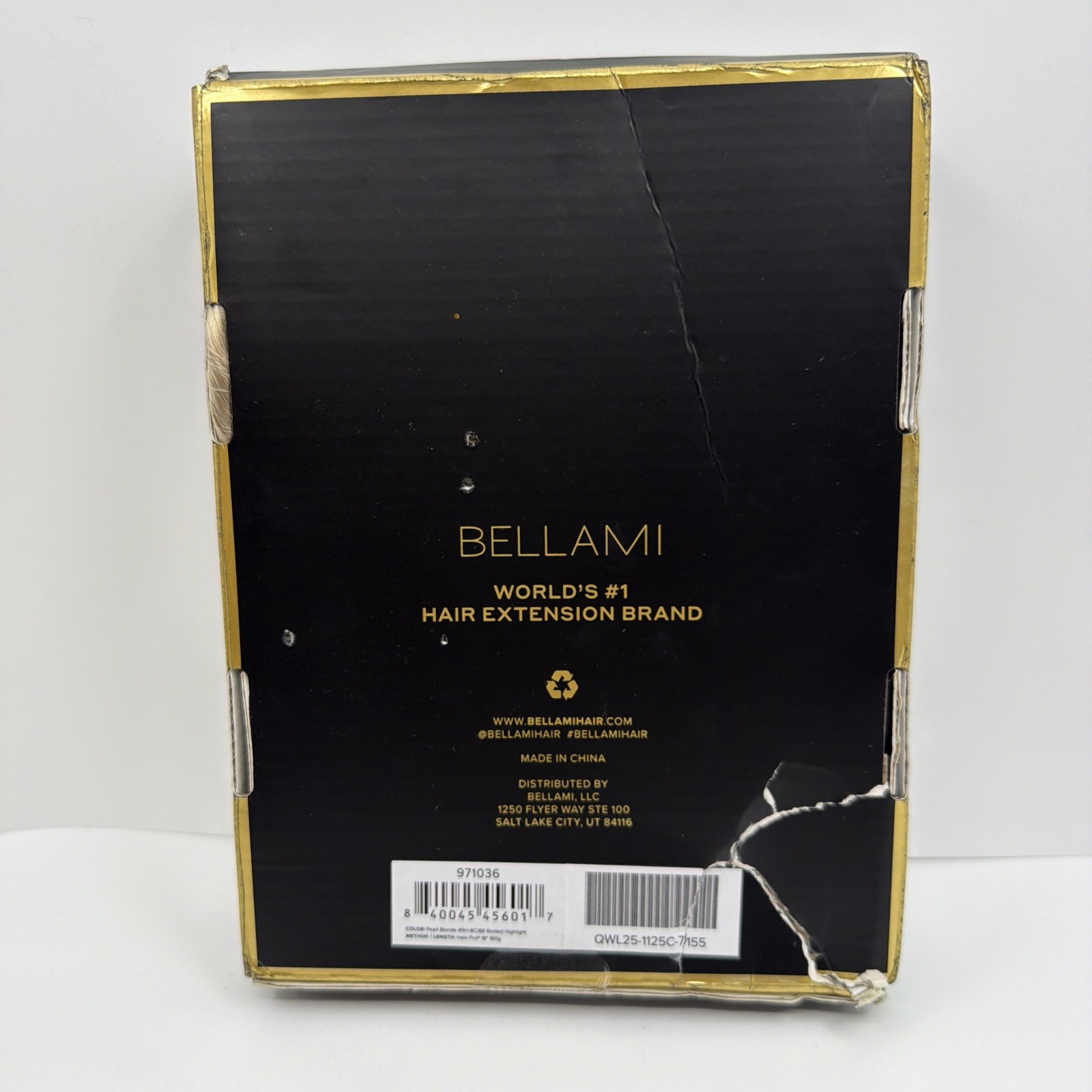 Bellami Halo Pro Hair Extension 18” Pearl Blonde Rooted Highlight With Comb NEW