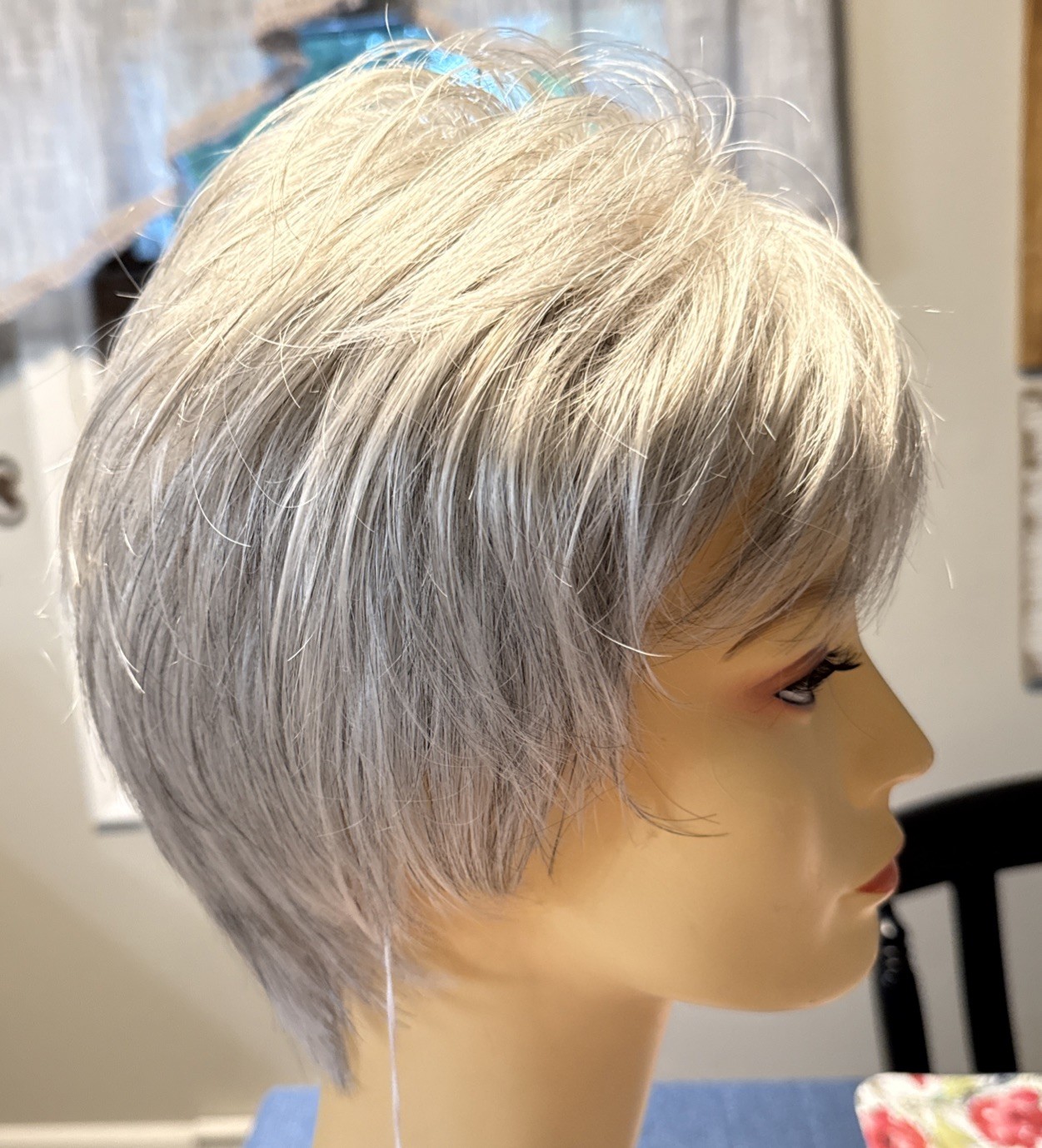 Envy Hope Medium Grey Short Stylish Synthetic Wig