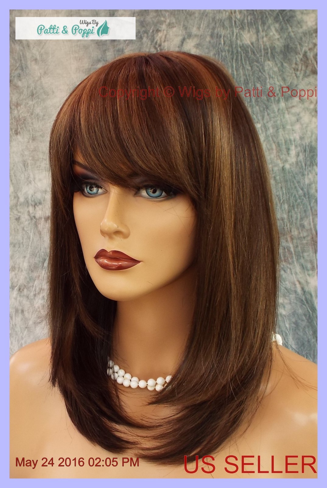 MADISON MONOFILAMENT WIG BY ENVY *MEDIUM BROWN* SEXY SOPHISTICATED STYLE -1