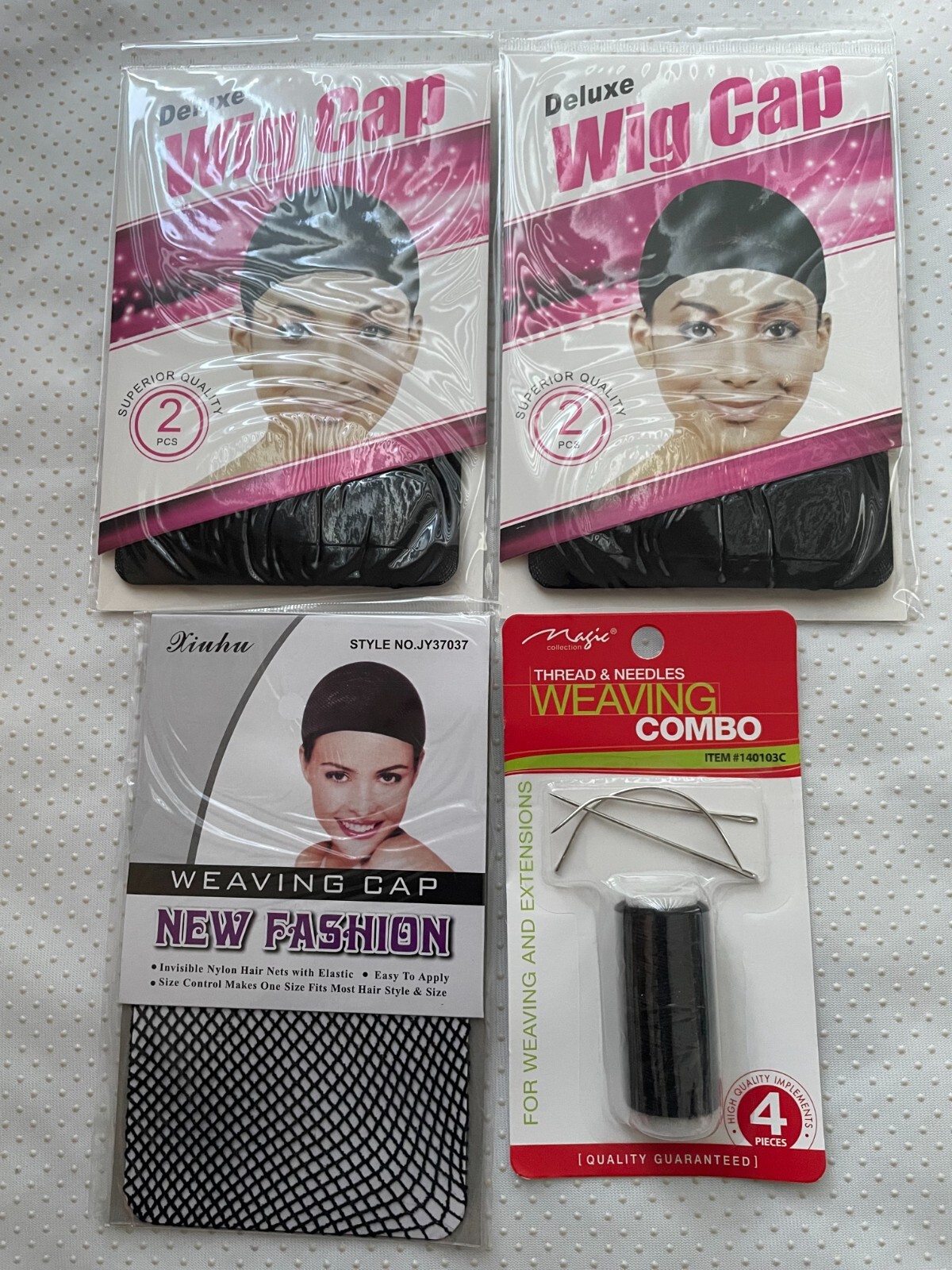 Nylon Wig Stocking Cap Sewing Hair Thread Kit