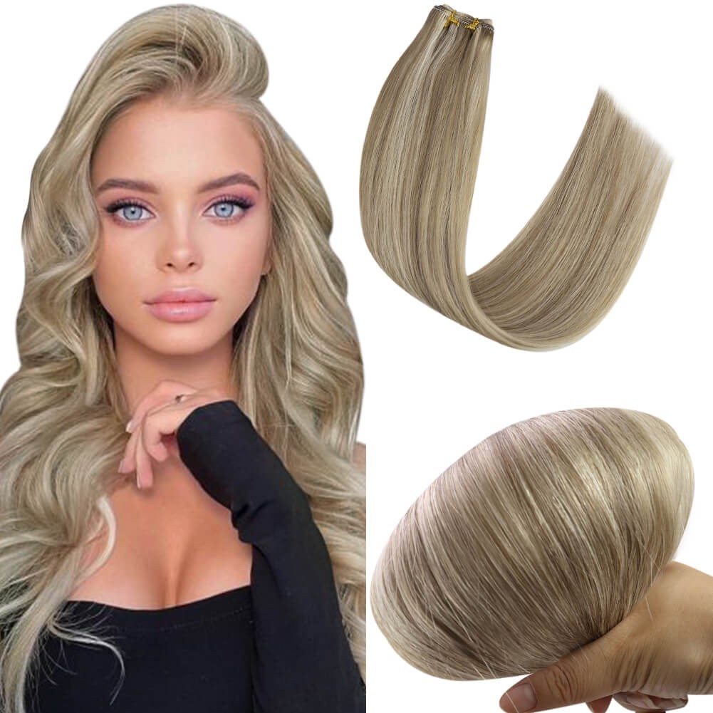 Sunny Hair WEFT 22in Ash Brown/Blonde Hair Extensions HW_P8A-60_22_100G4