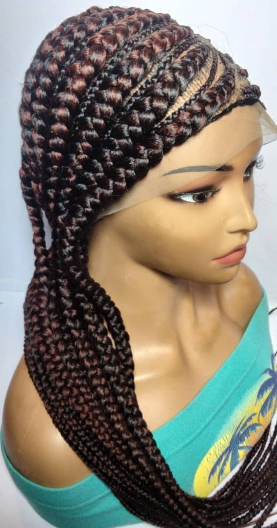 Braided Wig. Large Cornrow Braids. Full Lace With Baby Hair